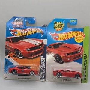 Hot Wheels Chevy Camaro Indy 500 Pace Car & '13 COPO Camaro 1:64 Diecast